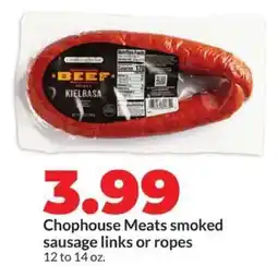 Hy-Vee Chophouse Meats smoked sausage links or ropes offer