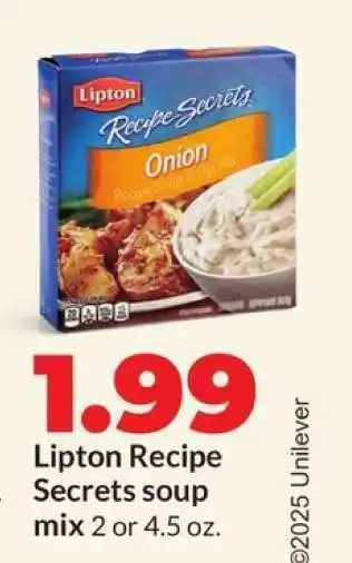 Hy-Vee Lipton Recipe Secrets Soup Mix offer