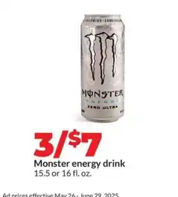 Hy-Vee Monster Energy Drink offer