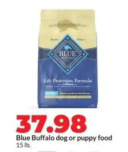Hy-Vee Blue Buffalo dog or puppy food offer