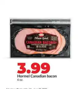 Hy-Vee Hormel Canadian Bacon offer
