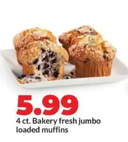 Hy-Vee Bakery Fresh Jumbo Loaded Muffins offer