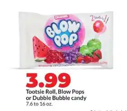 Hy-Vee Tootsie Roll, Blow Pops or Dubble Bubble candy offer