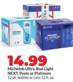 Hy-Vee Michelob Ultra, Bud Light NEXT, Peels or Platinum offer