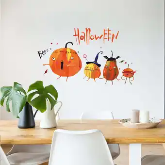 Walmart Momihoom New Cartoon Pumpkin Lantern Halloween Wall Sticker offer
