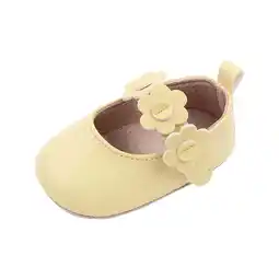 Walmart FRSASU Kids Sandals Clearance Toddler Shoes Flowers Non-slip Soft Bottom Sandals Yellow 12-18 Months offer