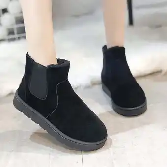 Walmart Herrnalise 2020 Autumn And Winter Student Cotton Boots Warm And Thick Short Tube Flat Shoes Sales ! offer