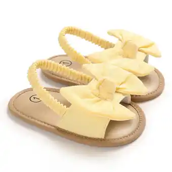 Walmart Herrnalise Baby Girls Bow Knot Sandals Cute Summer Flat Princess Shoes Infant First Walkers,Deals offer