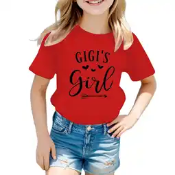 Walmart ZPWKLM ZPWKLM Casual Shirt For Toddler Printed Short Sleeve Crewneck Top For Girls Boys size 3-4T offer