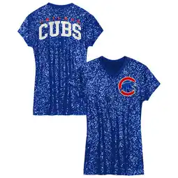 Walmart Girls Preschool Royal Chicago Cubs Sequin V-Neck Dress offer