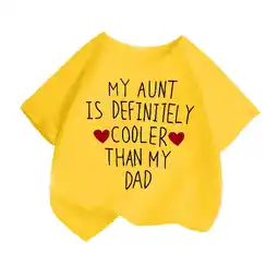 Walmart ZPWKLM Tees For Infnat Printed Round Neck Short Sleeve Summer Loose Top For Baby size 10-12T offer