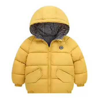 Walmart Toddler Boys Jacket Winter Warm Outerwear Plaid Coats Hooded Padded Outwear Boy Jacket 2T-3T offer