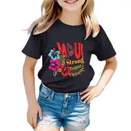 Walmart ZPWKLM Tops For Infnat Round Neck Loose Short Sleeve Graphic Print Clothes For Toddlers size 3-4T offer