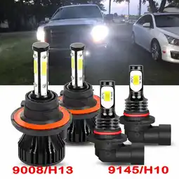 Walmart For Ford F-350 2005-2020 Headlights 20000LM 9008 H13 High and Low Beam 9145 Fog Light Led Bulbs 4pc offer