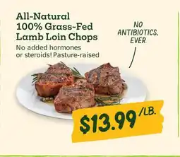 Sprouts Farmers Market All-Natural 100% Grass-Fed Lamb Loin Chops offer