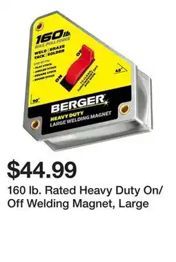 Harbor Freight Tools 160 lb. Rated Heavy Duty On/Off Welding Magnet, Large offer