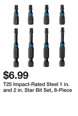 Harbor Freight Tools T25 Impact-Rated Steel 1 in. and 2 in. Star Bit Set, 8-Piece offer