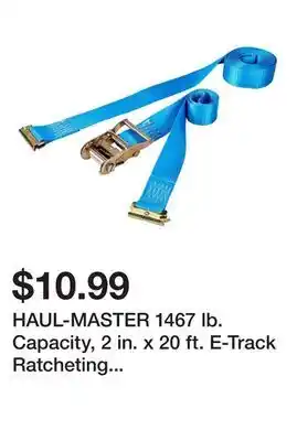 Harbor Freight Tools HAUL-MASTER 1467 lb. Capacity, 2 in. x 20 ft. E-Track Ratcheting Tie-Down offer