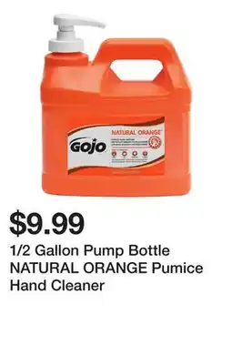 Harbor Freight Tools 1/2 Gallon Pump Bottle NATURAL ORANGE Pumice Hand Cleaner offer