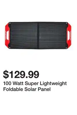 Harbor Freight Tools 100 Watt Super Lightweight Foldable Solar Panel offer