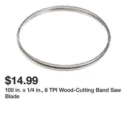 Harbor Freight Tools 100 in. x 1/4 in., 6 TPI Wood-Cutting Band Saw Blade offer