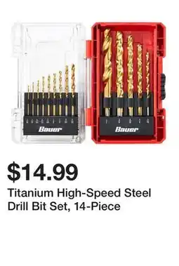 Harbor Freight Tools Titanium High-Speed Steel Drill Bit Set, 14-Piece offer