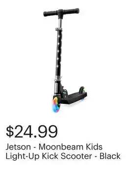 Best Buy Jetson - Moonbeam Kids Light-Up Kick Scooter - Black offer