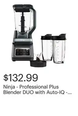 Best Buy Ninja - Professional Plus Blender DUO with Auto-IQ - Black/Stainless Steel offer