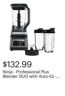 Best Buy Ninja - Professional Plus Blender DUO with Auto-IQ - Black/Stainless Steel offer