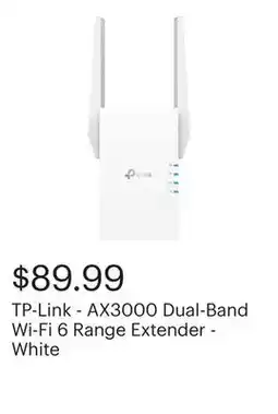 Best Buy TP-Link - AX3000 Dual-Band Wi-Fi 6 Range Extender - White offer