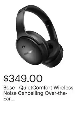 Best Buy Bose - QuietComfort Wireless Noise Cancelling Over-the-Ear Headphones - Black offer