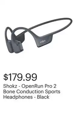 Best Buy Shokz - OpenRun Pro 2 Bone Conduction Sports Headphones - Black offer