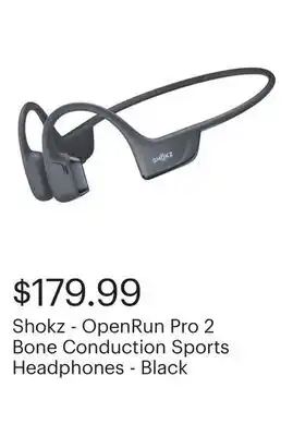 Best Buy Shokz - OpenRun Pro 2 Bone Conduction Sports Headphones - Black offer