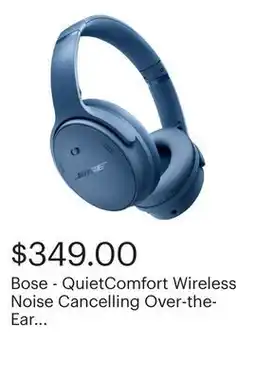 Best Buy Bose - QuietComfort Wireless Noise Cancelling Over-the-Ear Headphones - Blue Dusk offer