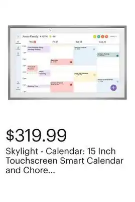 Best Buy Skylight - Calendar: 15 Inch Touchscreen Smart Calendar and Chore Chart - Silver offer