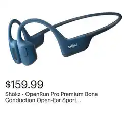 Best Buy Shokz - OpenRun Pro Premium Bone Conduction Open-Ear Sport Headphones - Steel Blue offer