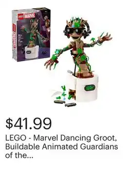 Best Buy LEGO - Marvel Dancing Groot, Buildable Animated Guardians of the Galaxy Toy 76297 offer