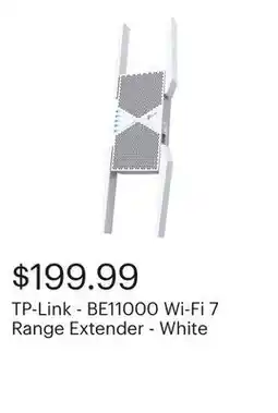 Best Buy TP-Link - BE11000 Wi-Fi 7 Range Extender - White offer