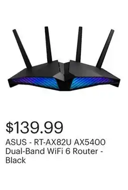 Best Buy ASUS - RT-AX82U AX5400 Dual-Band WiFi 6 Router - Black offer