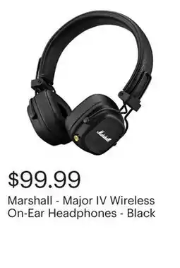 Best Buy Marshall - Major IV Wireless On-Ear Headphones - Black offer