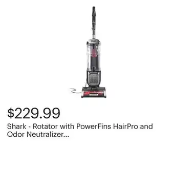 Best Buy Shark - Rotator with PowerFins HairPro and Odor Neutralizer Technology Upright Vacuum - Charcoal offer