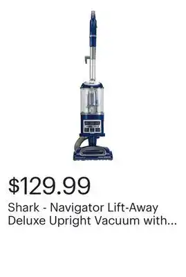 Best Buy Shark - Navigator Lift-Away Deluxe Upright Vacuum with Anti-Allergen Complete Seal - Blue offer
