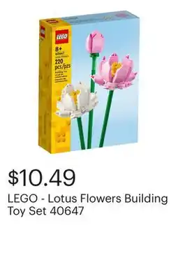 Best Buy LEGO - Lotus Flowers Building Toy Set 40647 offer