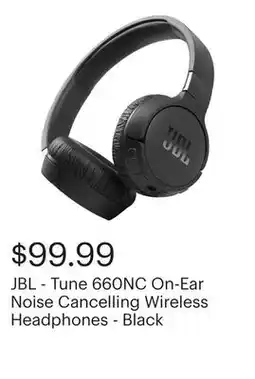 Best Buy JBL - Tune 660NC On-Ear Noise Cancelling Wireless Headphones - Black offer