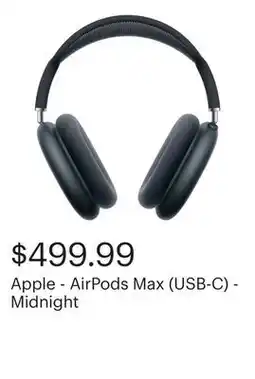Best Buy Apple - AirPods Max (USB-C) - Midnight offer