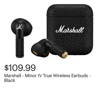 Best Buy Marshall - Minor IV True Wireless Earbuds - Black offer