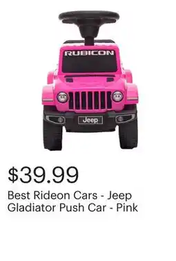 Best Buy Best Rideon Cars - Jeep Gladiator Push Car - Pink offer