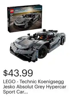 Best Buy LEGO - Technic Koenigsegg Jesko Absolut Grey Hypercar Sport Car Building Toy 42173 offer