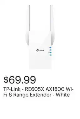 Best Buy TP-Link - RE605X AX1800 Wi-Fi 6 Range Extender - White offer