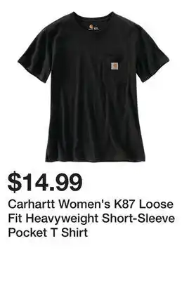 Tractor Supply Company Carhartt Women's K87 Loose Fit Heavyweight Short-Sleeve Pocket T Shirt offer